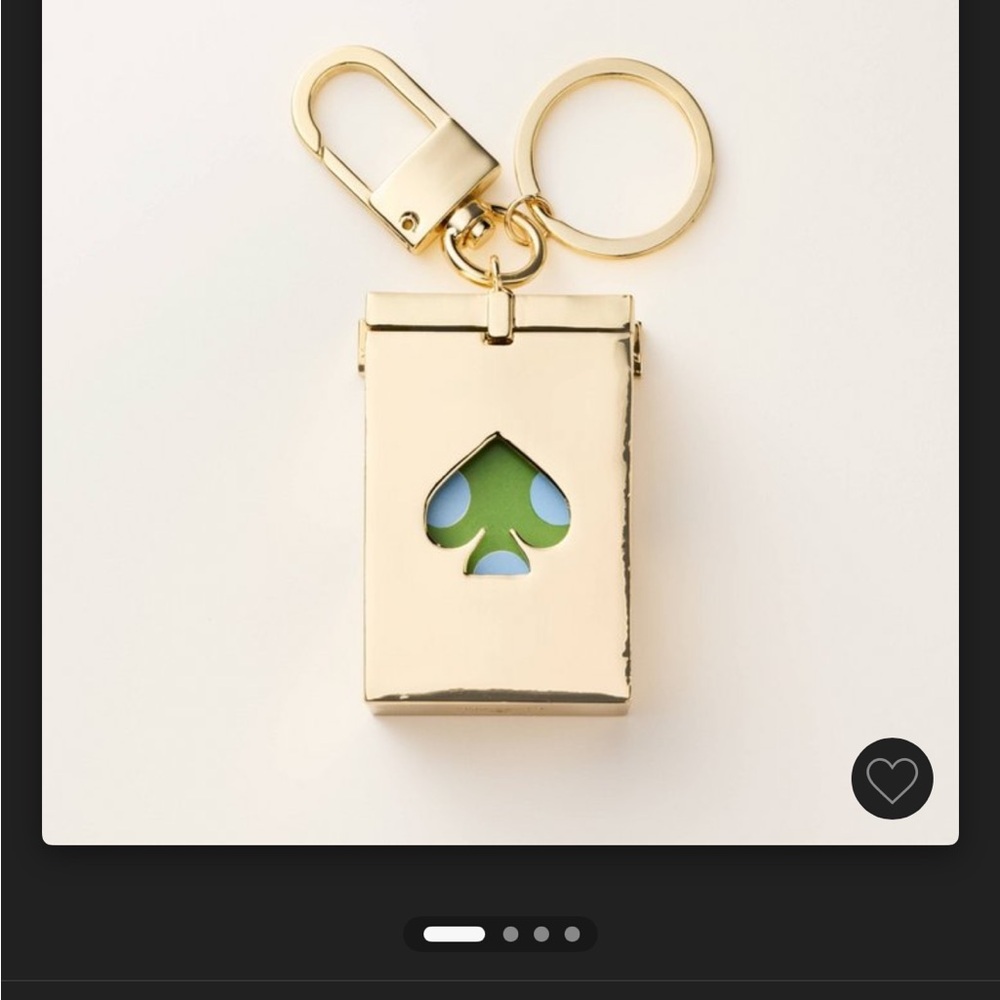 Kate Spade x target - Gold Keychain with Green Accent